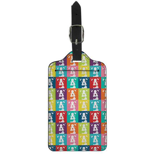 Cute Boston Terrier Faces Print Luggage Tag