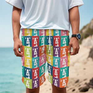 Cute Boston Terrier Faces Print Men's Cargo Shorts