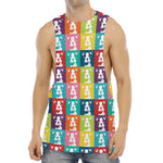 Cute Boston Terrier Faces Print Men's Muscle Tank Top