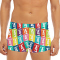 Cute Boston Terrier Faces Print Men's Short Boxer Briefs