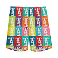 Cute Boston Terrier Faces Print Men's Athletic Shorts
