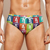 Cute Boston Terrier Faces Print Men's Swim Briefs