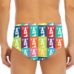 Cute Boston Terrier Faces Print Men's Triangle Swim Briefs