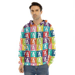 Cute Boston Terrier Faces Print Men's Velvet Pullover Hoodie