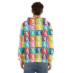 Cute Boston Terrier Faces Print Men's Velvet Pullover Hoodie