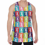 Cute Boston Terrier Faces Print Men's Velvet Tank Top