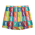 Cute Boston Terrier Faces Print Mesh Shorts