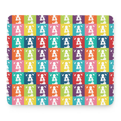 Cute Boston Terrier Faces Print Mouse Pad