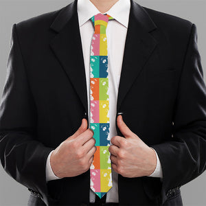 Cute Boston Terrier Faces Print Necktie