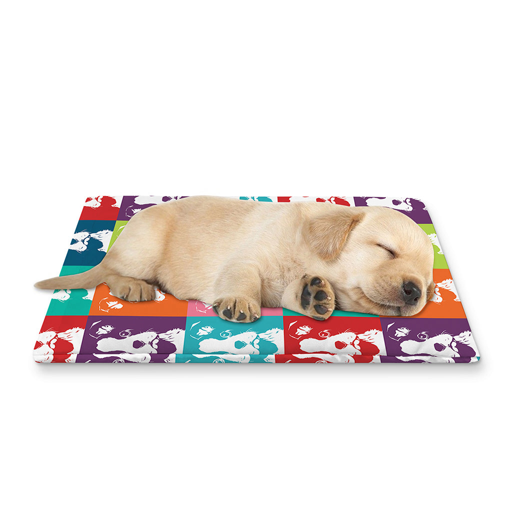 Cute Boston Terrier Faces Print Pet Cooling Mat Cover