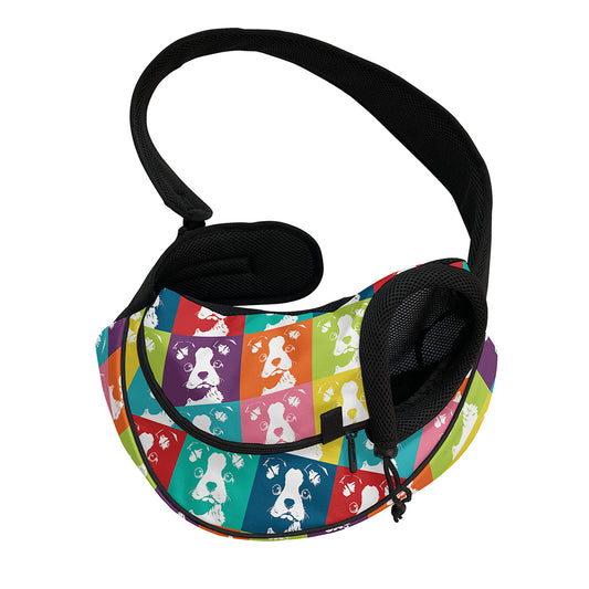 Cute Boston Terrier Faces Print Pet Sling Carrier