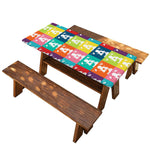 Cute Boston Terrier Faces Print Picnic Table Cover