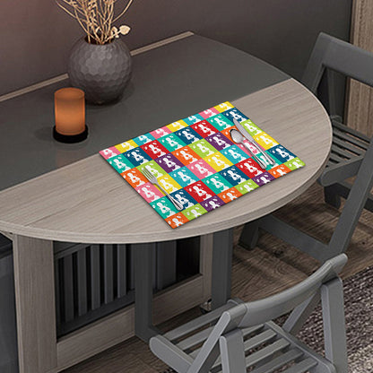 Cute Boston Terrier Faces Print Placemat