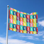 Cute Boston Terrier Faces Print Polyester Flag