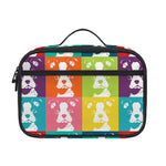 Cute Boston Terrier Faces Print Portable Lunch Bag