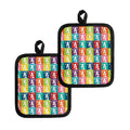 Cute Boston Terrier Faces Print Pot Holders