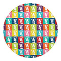 Cute Boston Terrier Faces Print Round Blanket