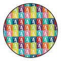 Cute Boston Terrier Faces Print Round Floor Mat