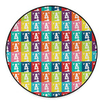 Cute Boston Terrier Faces Print Round Floor Mat