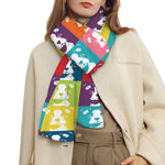 Cute Boston Terrier Faces Print Scarf