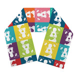 Cute Boston Terrier Faces Print Scarf