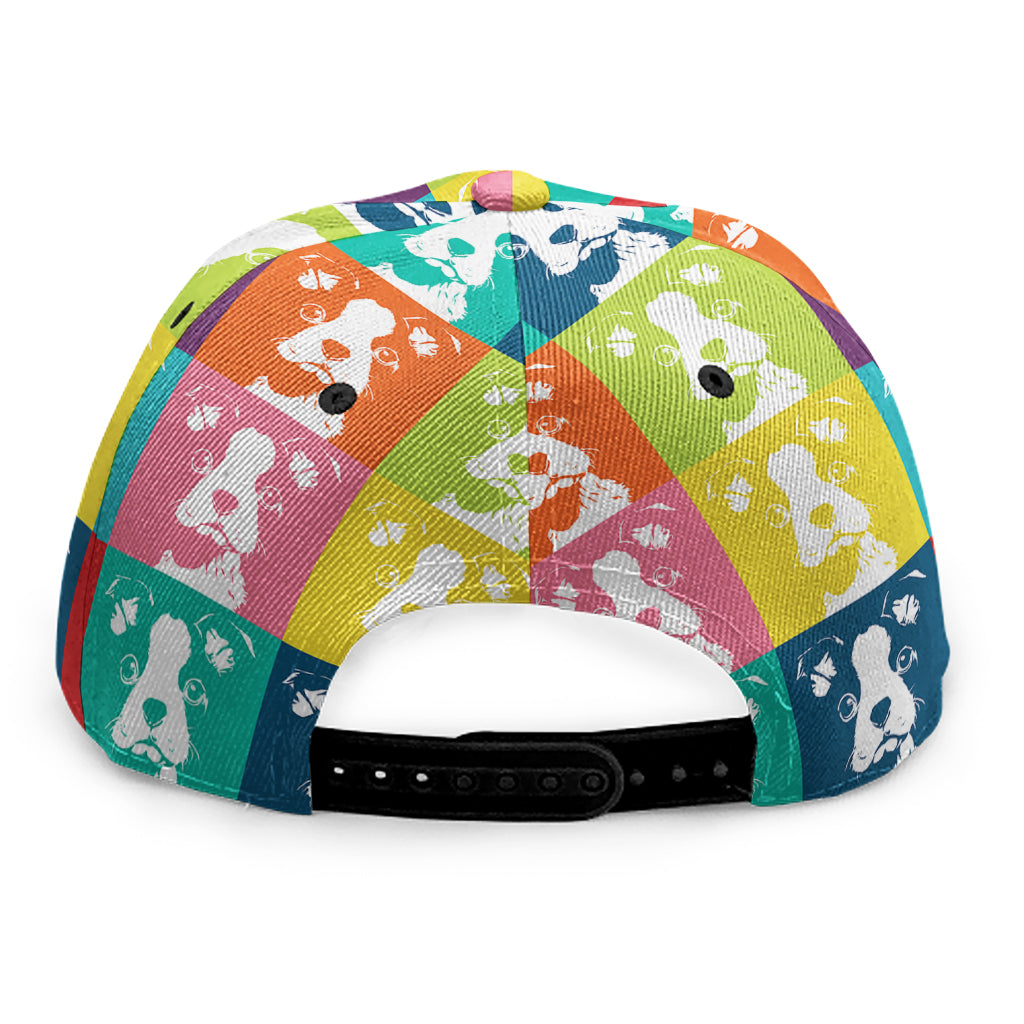 Cute Boston Terrier Faces Print Snapback Cap