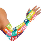 Cute Boston Terrier Faces Print Sun Protection Arm Sleeves