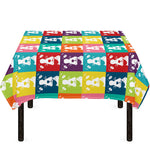 Cute Boston Terrier Faces Print Tablecloth