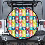 Cute Boston Terrier Faces Print Tire Cover