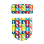 Cute Boston Terrier Faces Print Toilet Lid And Tank Cover Set