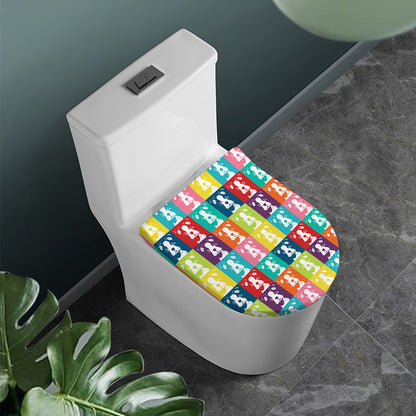 Cute Boston Terrier Faces Print Toilet Lid Cover