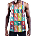 Cute Boston Terrier Faces Print Men's Workout Tank Top