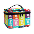 Cute Boston Terrier Faces Print Travel Makeup Bag