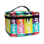 Cute Boston Terrier Faces Print Travel Makeup Bag