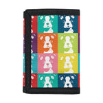 Cute Boston Terrier Faces Print Trifold Wallet