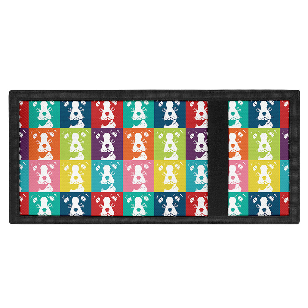 Cute Boston Terrier Faces Print Trifold Wallet