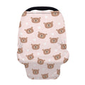 Cute Brown Bear Pattern Print Baby Seat Cover