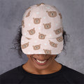 Cute Brown Bear Pattern Print Baseball Cap