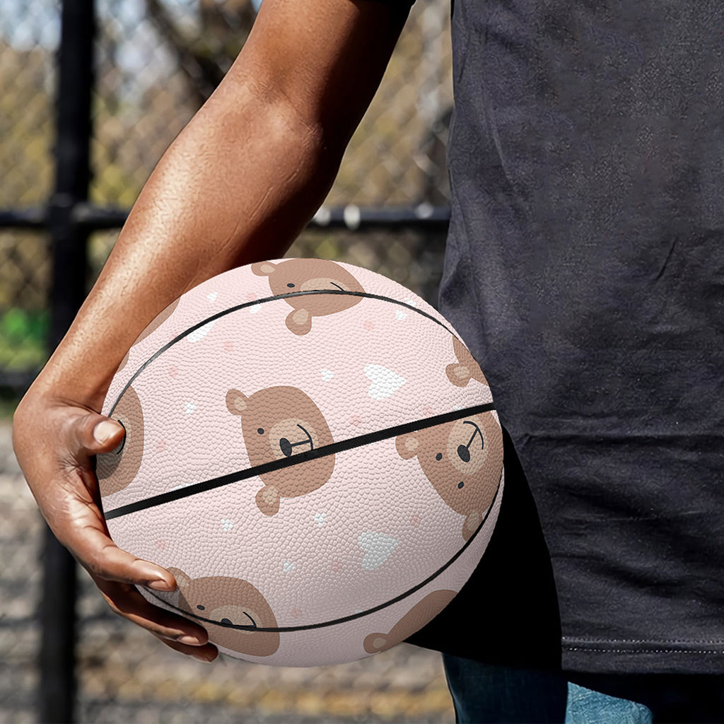 Cute Brown Bear Pattern Print Basketball