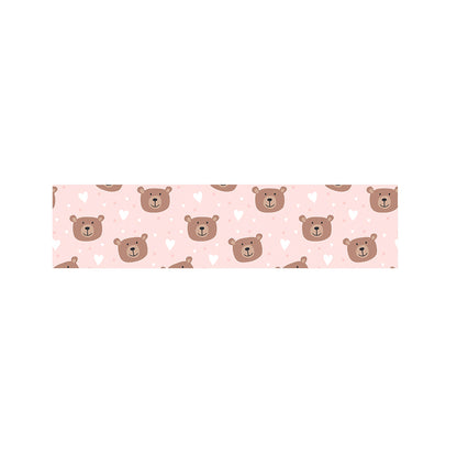 Cute Brown Bear Pattern Print Bed Runner