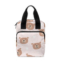 Cute Brown Bear Pattern Print Bible Tote Bag
