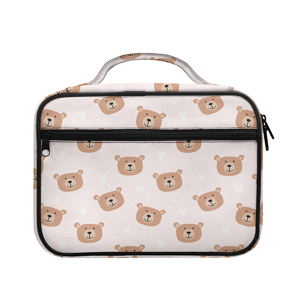 Cute Brown Bear Pattern Print Briefcase Bible Bag