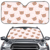 Cute Brown Bear Pattern Print Car Windshield Sun Shade