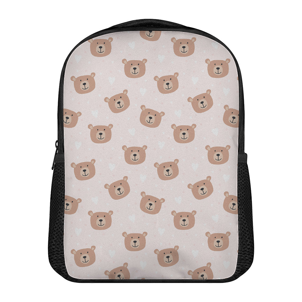 Cute Brown Bear Pattern Print Casual Backpack