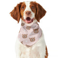 Cute Brown Bear Pattern Print Dog Bandana
