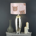 Cute Brown Bear Pattern Print Drum Lamp Shade