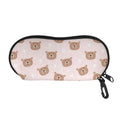 Cute Brown Bear Pattern Print Glasses Case