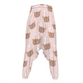 Cute Brown Bear Pattern Print Hammer Pants