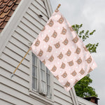 Cute Brown Bear Pattern Print House Flag