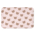Cute Brown Bear Pattern Print Indoor Door Mat